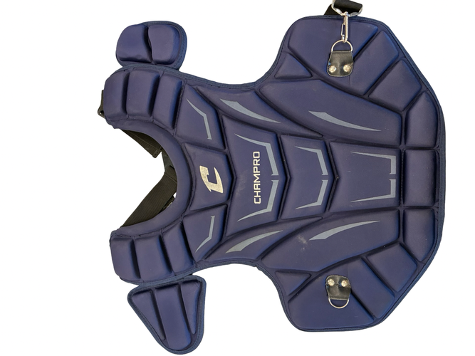 Used Champion Sports CHEST PROTECTOR Catchers Chest Protector Navy Blue Intermed 11682-S000138526