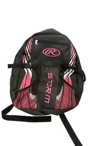 Used Rawlings STORM BB/SB Player Backpack Black 11682-S000138518