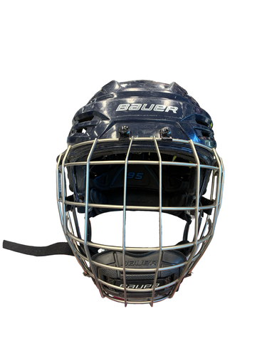 Used Bauer REAKT 95 Helmet Cage Combo Navy Blue MD 11682-S000138512