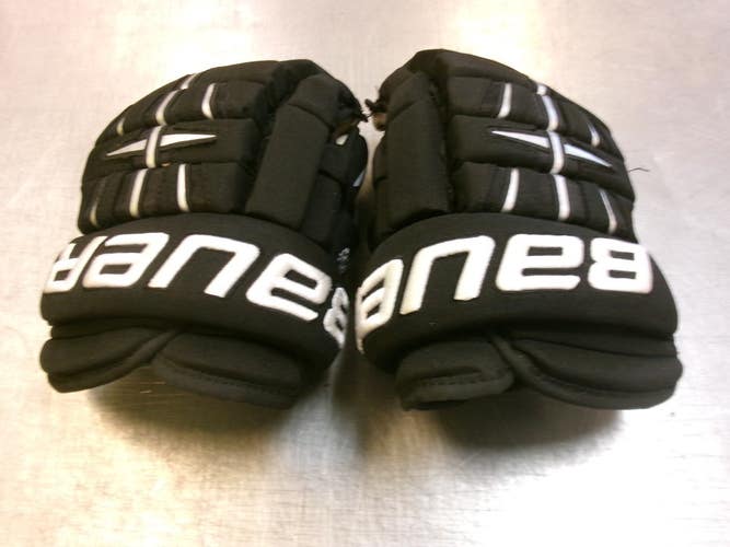 Used Bauer 4 ROLL PRO Senior Gloves Black 14" 11339-S000206350
