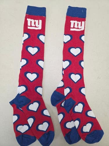 ST30 Mens NFL NEW YORK GIANTS Crew Socks Lot of 2 Pair MEDIUM 5-10 New
