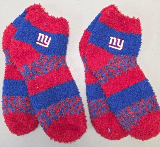 ST31 Mens NFL NEW YORK GIANTS Crew Socks Lot of 2 Pair MEDIUM 5-10 New