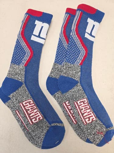 ST38 Mens NFL NEW YORK GIANTS Crew Socks Lot of 2 Pair MEDIUM 5-10 New
