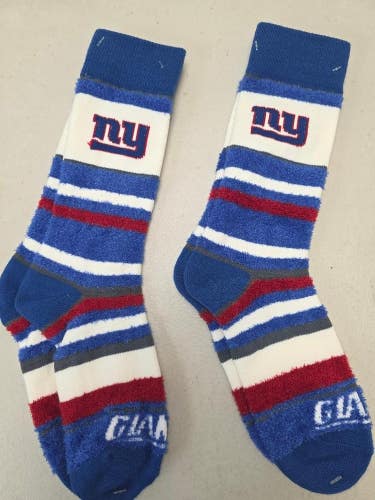 ST41 Mens NFL NEW YORK GIANTS Crew Socks Lot of 2 Pair MEDIUM 5-10 New