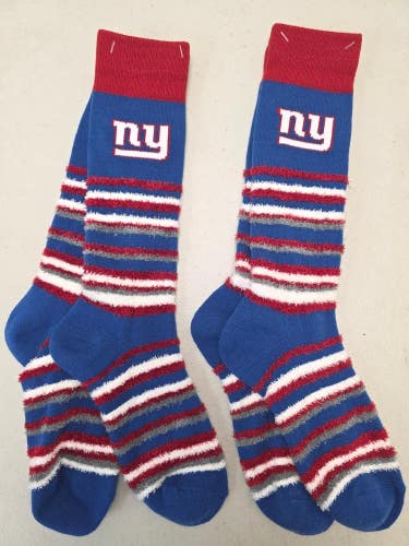 ST42 Mens NFL NEW YORK GIANTS Crew Socks Lot of 2 Pair MEDIUM 5-10 New