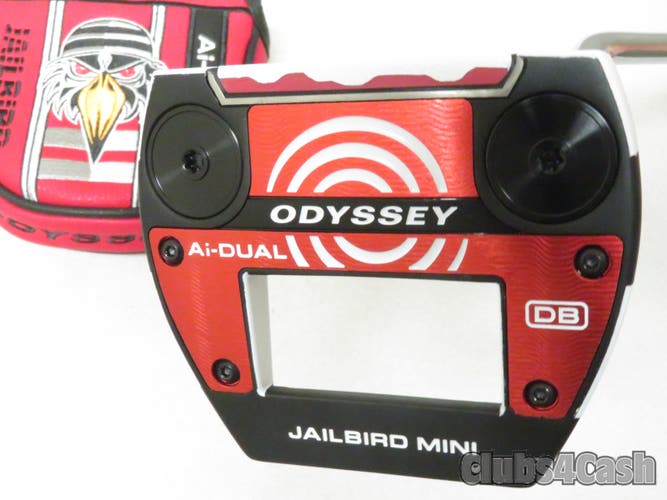 Odyssey Ai-Dual Jailbird Mini DB Putter 33" +Cover  Custom 1 UP 1 strong  MINT