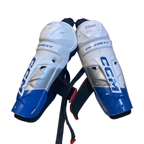 Used CCM NEXT Senior Shin Guards White 12" 11706-S000386248