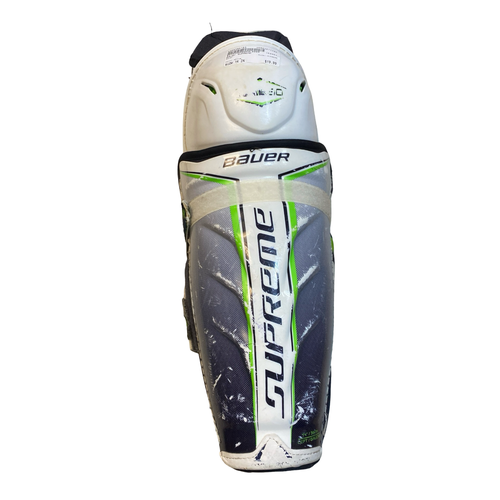 Used Bauer SUPREME Intermediate Shin Guards White 14" 11706-S000386163