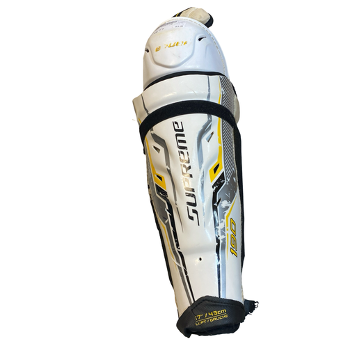 Used Bauer SUPREME 190 Senior Shin Guards White 17" 11706-S000386161