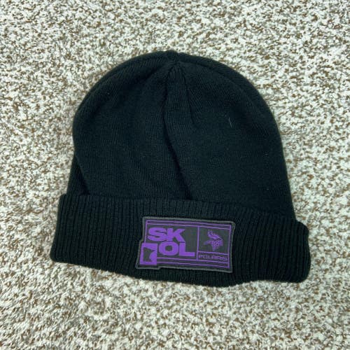 Minnesota Vikings Beanie Hat Cap Mens One Size Black NFL Football Polaris SKOL