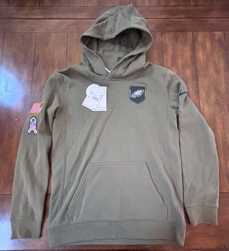 Philadelphia Eagles Salute to Service Hoodie Nike Youth Large 14/16 NWT