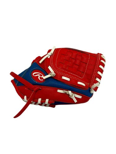 Used Rawlings PLAYER SERIES BB/SB Glove T-ball Royal Blue And Red 9" 11692-S000156735