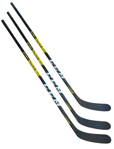 3 PACK CCM SuperTacks AS2 Pro LH Grip Pro Stock Hockey Stick 85 Flex Sr Toe Curve AHL Dmowski