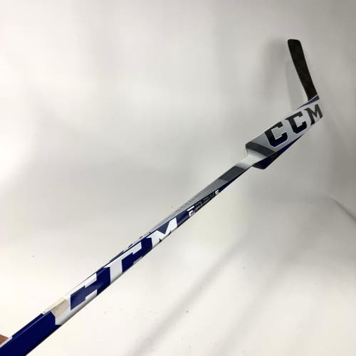 New Regular Blue and White CCM Eflex 5 Pro Lite Goalie Stick | 26" Paddle Heel Curve | Johnson