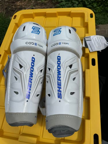 Senior Sher-Wood Code TMP2 14" Shin Pads Pro Stock (New)