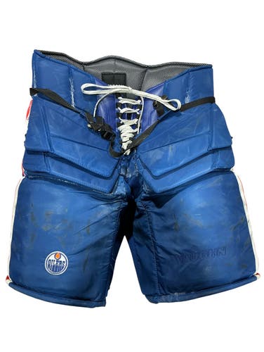 Vaughn Goalie Pants XXL Blue Oilers Pro Stock (Used) 5913