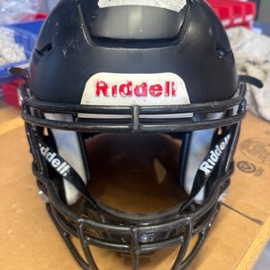 USED RIDDELL FLEX ADULT HELMET - LARGE - FLAT BLACK