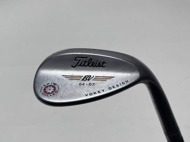Titleist Vokey Spin Milled Chrome 2009 Lob Wedge LW 64* 7 Bounce Wedge RH