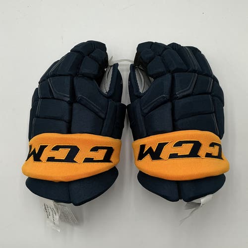 (New) Navy & Yellow 13” CCM HGQLXP Pro Stock Gloves