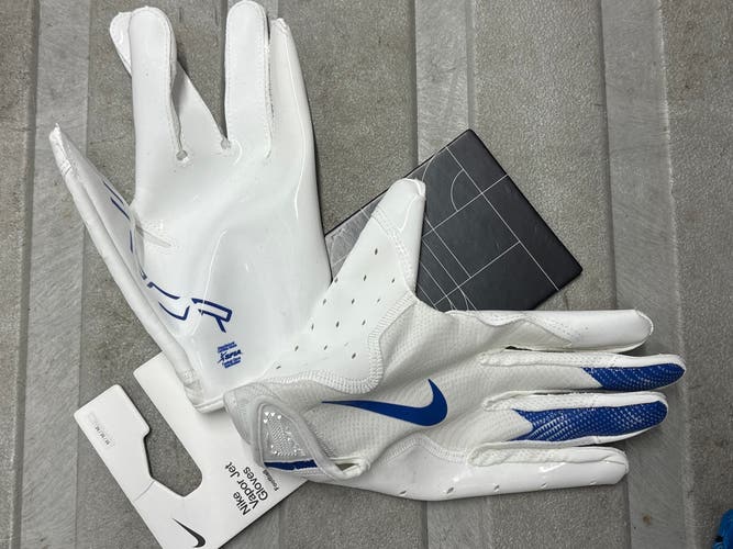 White Medium Adult Nike Vapor Jet Gloves (New)