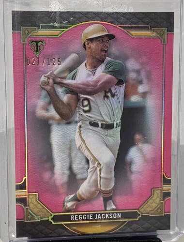 Reggie Jackson 2022 Triple Threads Topps Pink #021/125 Card #4 Oakland Athletics