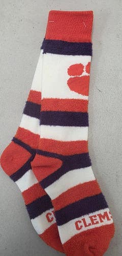 ST9 Mens NCAA CLEMSON TIGERS Crew Socks Lot of 1 Medium 5-10 New
