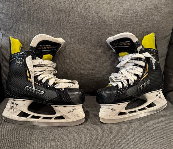 Black/Yellow 2018 Bauer Supreme S27 Hockey Skates Regular Width Size 3.5 (Used)