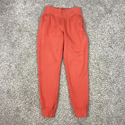 Champion Pants Mens Small Orange Reverse Weave Fleece Joggers Sweatpants Gym