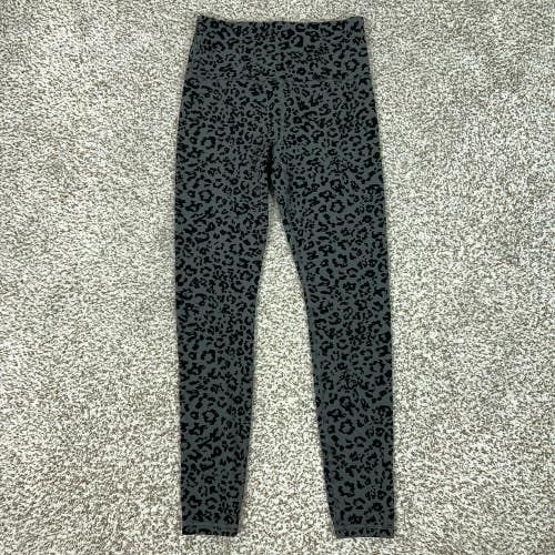 Athleta Pants Women Small Gray Leopard Print Elation High Rise Leggings Yoga Gym