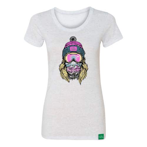 Wild Tribute Icewoman (Women's Fitted) T-Shirt - White Fleck