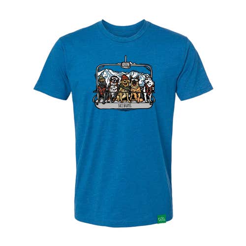 Wild Tribute Ski Bums T-Shirt - Heather Cool Blue