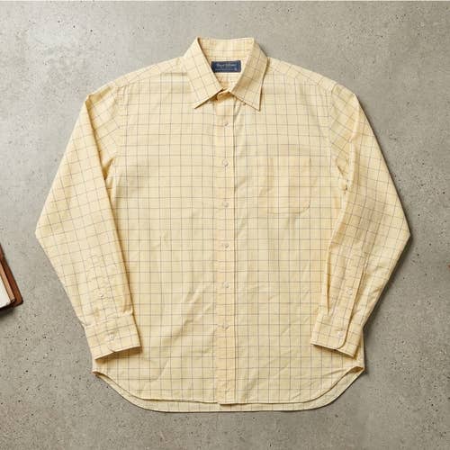 Tom James Royal Classic Bespoke Plaid Shirt Fits L Eclectic Grandpa Old Money