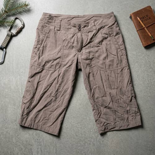 Patagonia Womens 6 Nylon Tech Shorts Brown Gorpcore Hiking Granola Girl