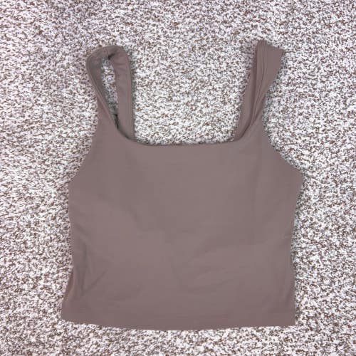 Athleta Tank Top Womens Medium Brown Crop Yoga Workout Sports Athleisure Gym