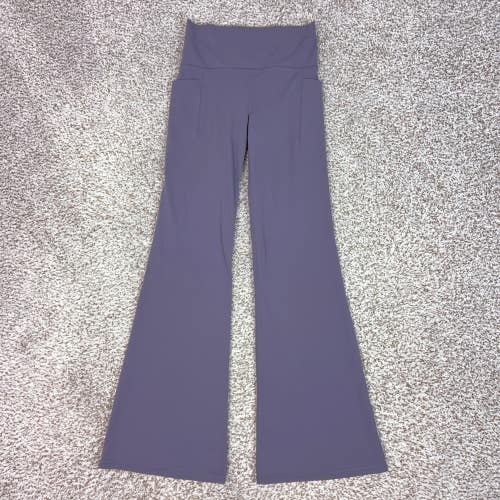 Athleta Pants Womens Small Purple Salutation Stash Flare Yoga High Rise Leggings