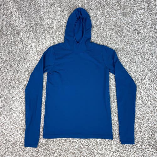 Athleta Hoodie Womens Large Blue Flurry Scuba Running Workout Gym Sports Shirt