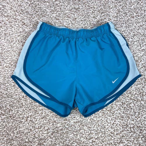 Nike Shorts Womens Small Blue Dri FIT Running Lined Gym Workout Swoosh Tempo