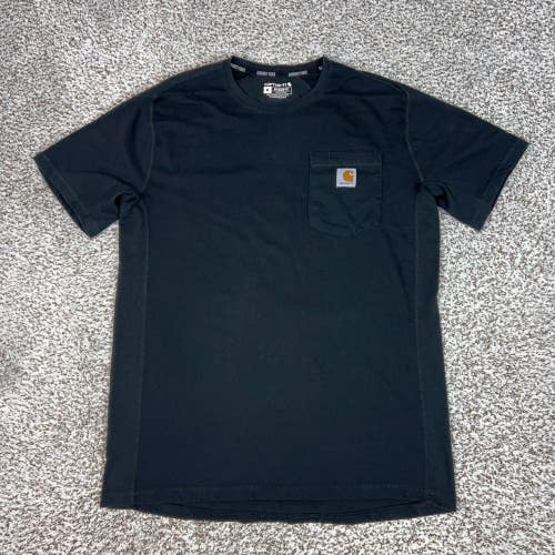 Carhartt Shirt Mens Medium Black Pocket Force T Tee Relaxed Fit Workwear Basic