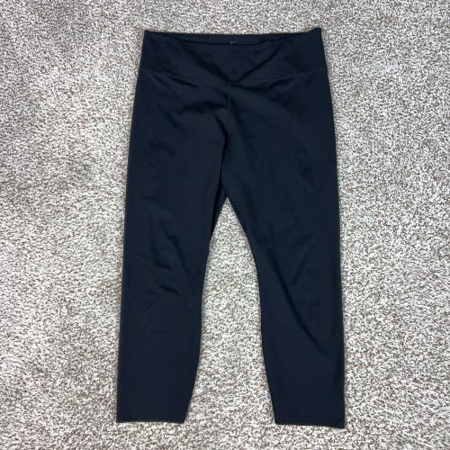 Nike Leggings Womens XL Black Dri FIT Cropped Yoga Gym Workout Athletic Pants