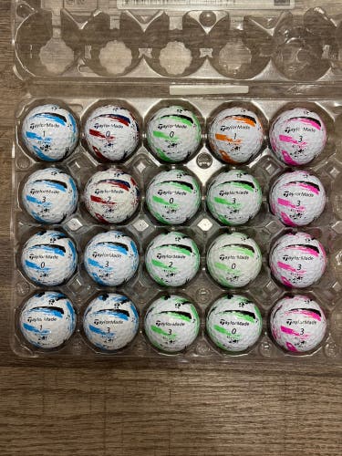 20 TaylorMade SpeedSoft Ink Golf Balls - Mostly 5A Mint Condition