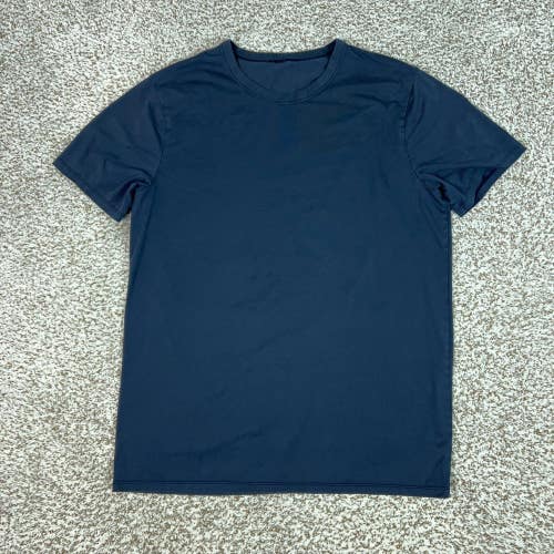 Lululemon Shirt Mens Large Navy Short Sleeve Athletic Workout Logo Tee T Sports