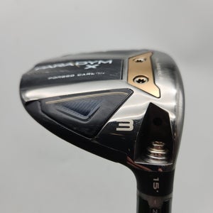 2023 CALLAWAY PARADYM X 3 WOOD 15* SENIOR ALDILA ASCENT 40 +HC GOOD