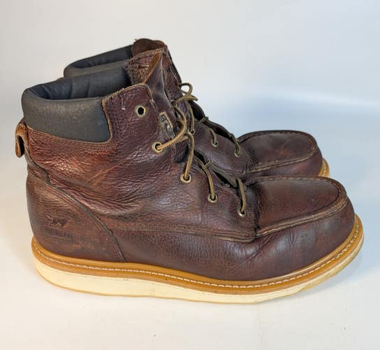 Irish Setter 83606 Ashby Brown Leather EH Safety Toe Work Boots Men's Size 12 D