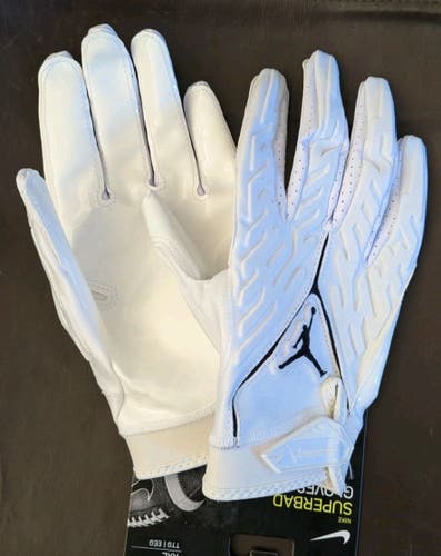 NWT adult XXL nike Superbad Jordan jumpman White Football Gloves Magnigrip