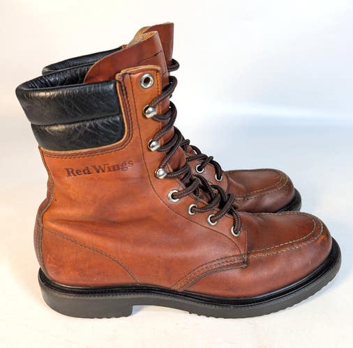 Vintage RED WING 404 Leather Moc Toe Super Sole Work Boots Men's Size: 7