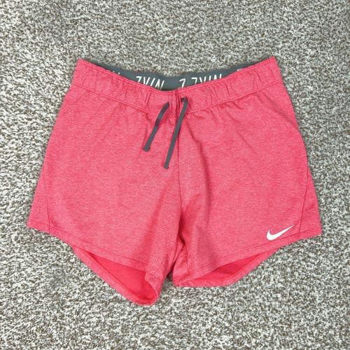 Nike Shorts Womens Small Pink Dri-FIT Lined Running Athletic Gym Workout Sports