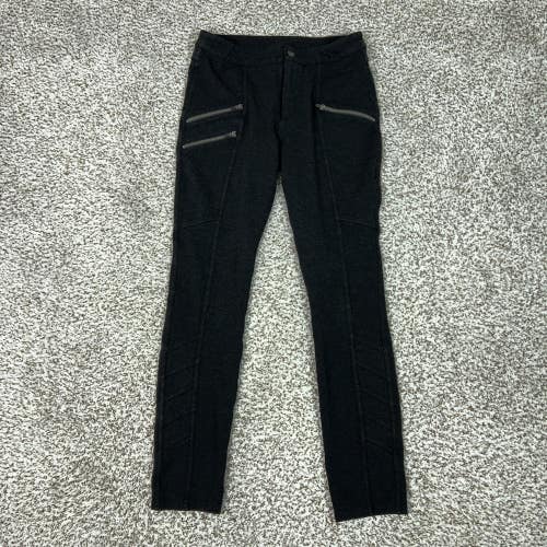 Athleta Pants Womens 2 Gray Mid Rise Ankle Ponte Twill Moto Leggings Zip Pockets
