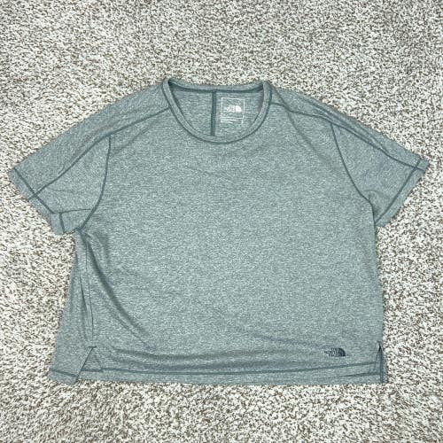 The North Face Shirt Womens Large Gray Short Sleeve Crew Neck Athletic Oversized