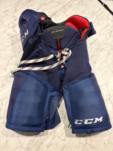 NAVY CCM JetSpeed FT1 JR Medium MHockey Pants