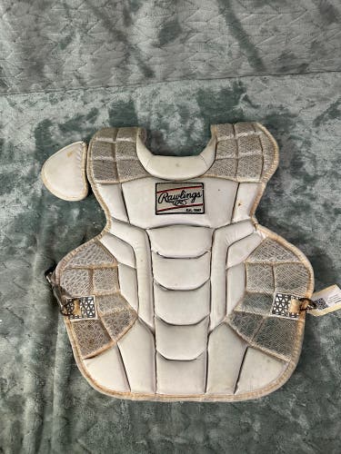 White Adult Rawlings Catcher's Chest Protector (Used)